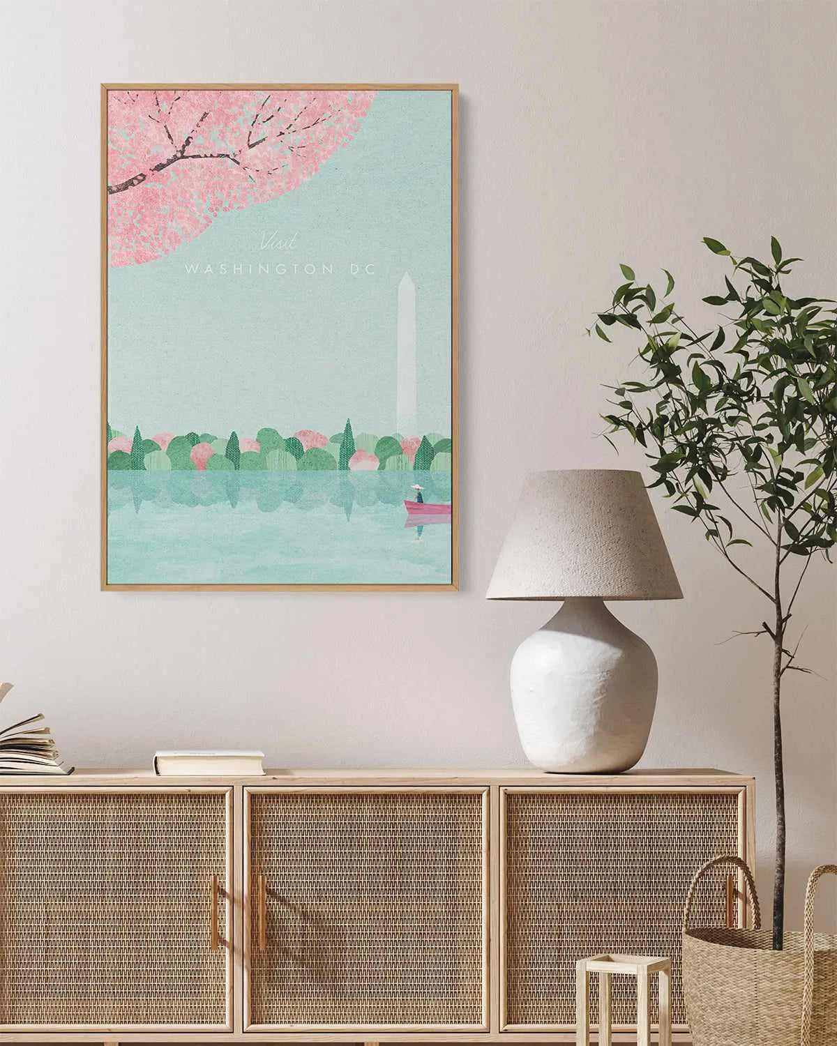 Washington DC by Henry Rivers | Framed Canvas Art Print from Olive et Oriel where you can shop wallpaper and artworks online