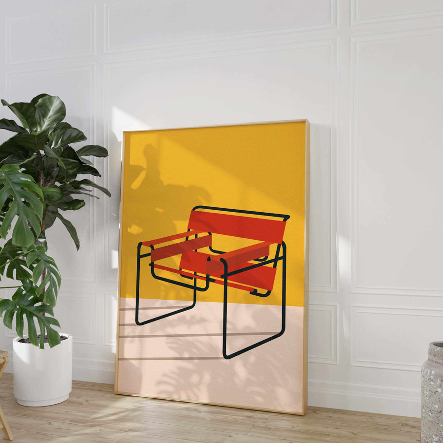 Wassily Chair Marcel Breuer by Rosi Feiste | Art Print from Olive et Oriel where you can shop wallpaper and artworks online