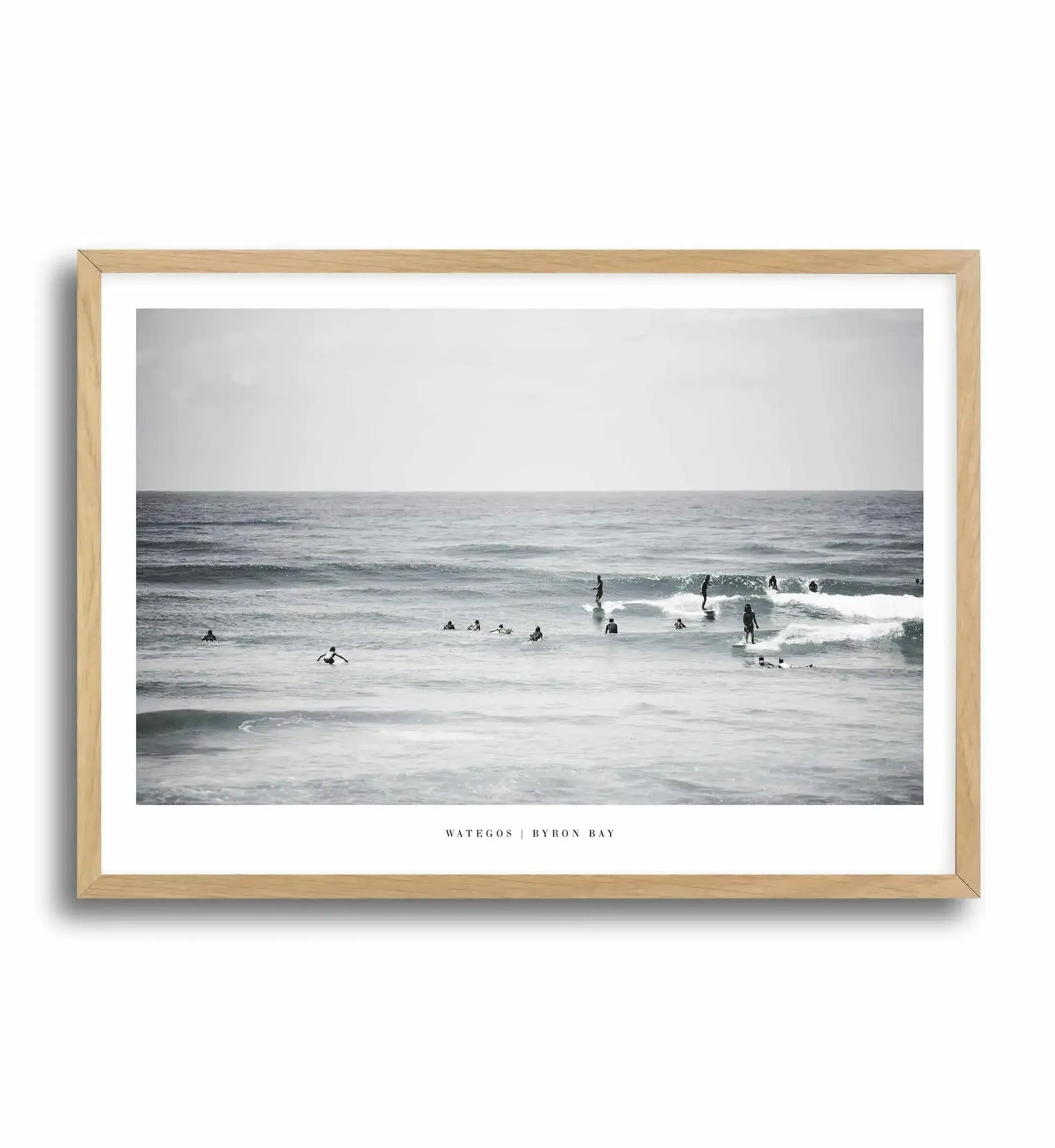 Wategos I Art Print-PRINT-Olive et Oriel-Olive et Oriel-A4 | 8.3" x 11.7" | 21 x 29.7cm-Oak-With White Border-Buy-Australian-Art-Prints-Online-with-Olive-et-Oriel-Your-Artwork-Specialists-Austrailia-Decorate-With-Coastal-Photo-Wall-Art-Prints-From-Our-Beach-House-Artwork-Collection-Fine-Poster-and-Framed-Artwork