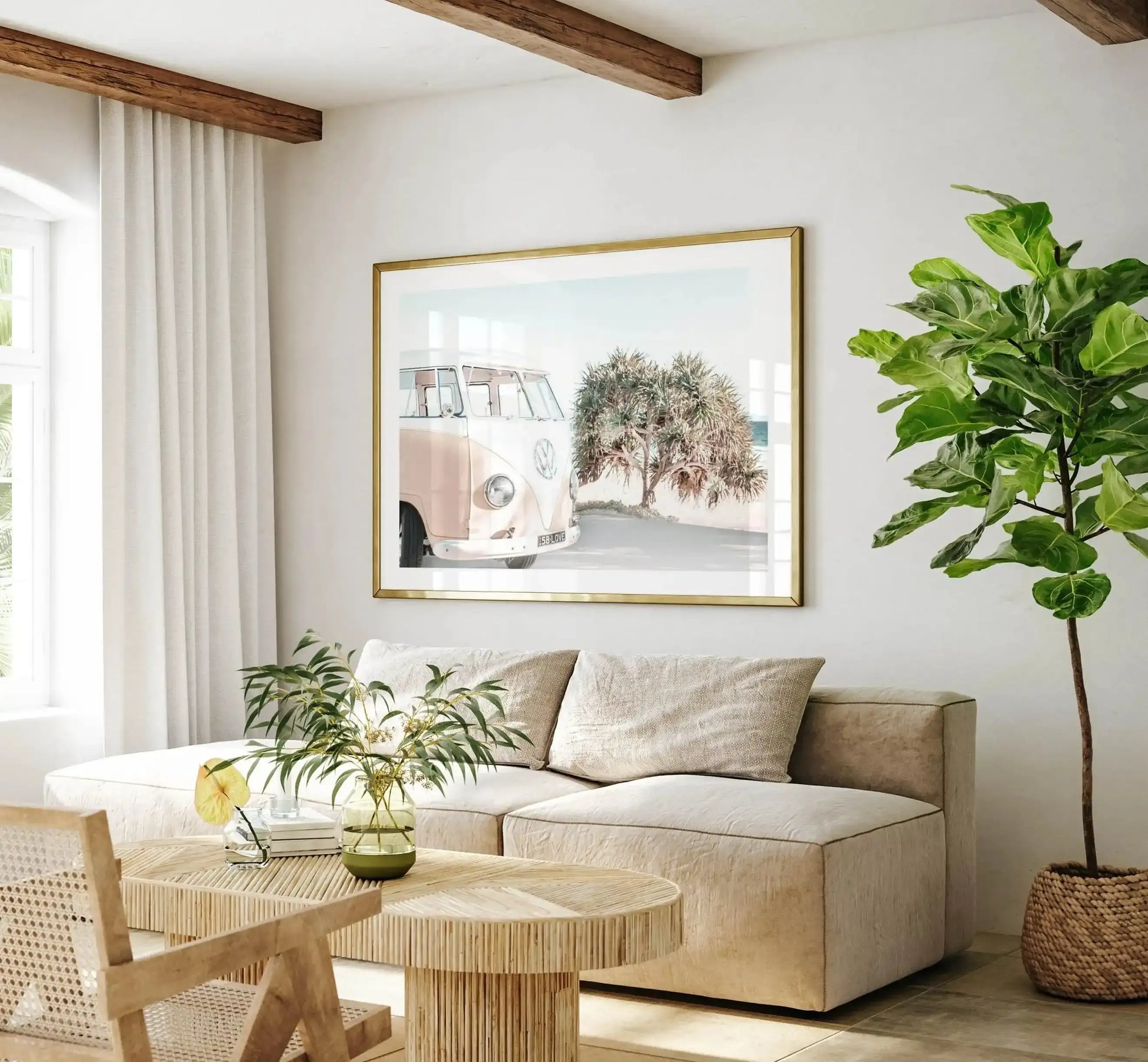 Wategos Kombi | LS Art Print-PRINT-Olive et Oriel-Olive et Oriel-Buy-Australian-Art-Prints-Online-with-Olive-et-Oriel-Your-Artwork-Specialists-Austrailia-Decorate-With-Coastal-Photo-Wall-Art-Prints-From-Our-Beach-House-Artwork-Collection-Fine-Poster-and-Framed-Artwork