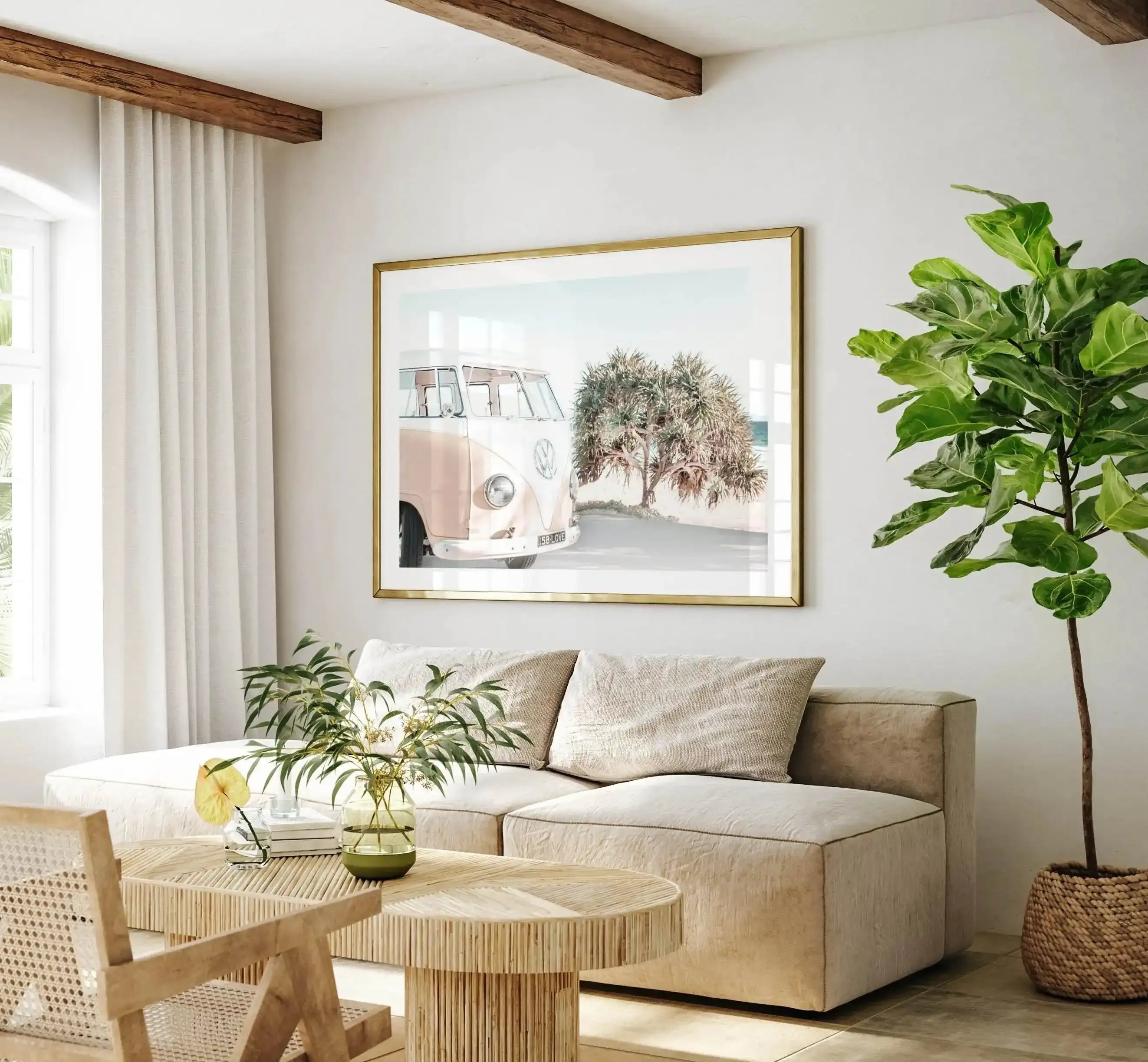 Wategos Kombi | LS Art Print-PRINT-Olive et Oriel-Olive et Oriel-Buy-Australian-Art-Prints-Online-with-Olive-et-Oriel-Your-Artwork-Specialists-Austrailia-Decorate-With-Coastal-Photo-Wall-Art-Prints-From-Our-Beach-House-Artwork-Collection-Fine-Poster-and-Framed-Artwork