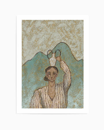 Water Bearer by Julie Celina | Art Print from Olive et Oriel where you can shop wallpaper and artworks online