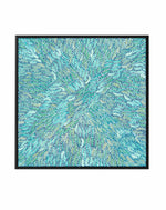 Water Dreaming in Teal I by Chantelle Nampijinpa Robertson | Framed Canvas Art Print
