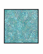 Water Dreaming in Teal II by Chantelle Nampijinpa Robertson | Framed Canvas Art Print