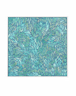 Water Dreaming in Teal II by Chantelle Nampijinpa Robertson | Framed Canvas Art Print