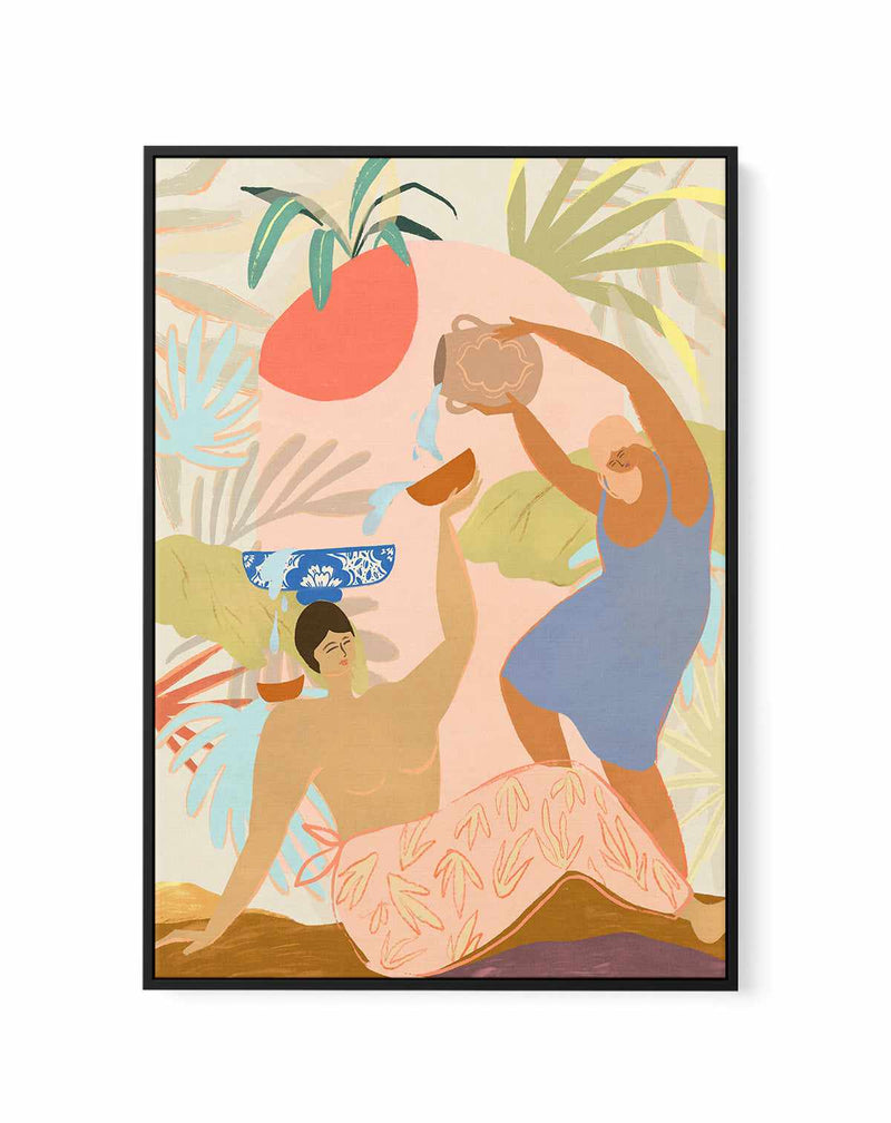 Water Play by Arty Guava | Framed Canvas Art Print