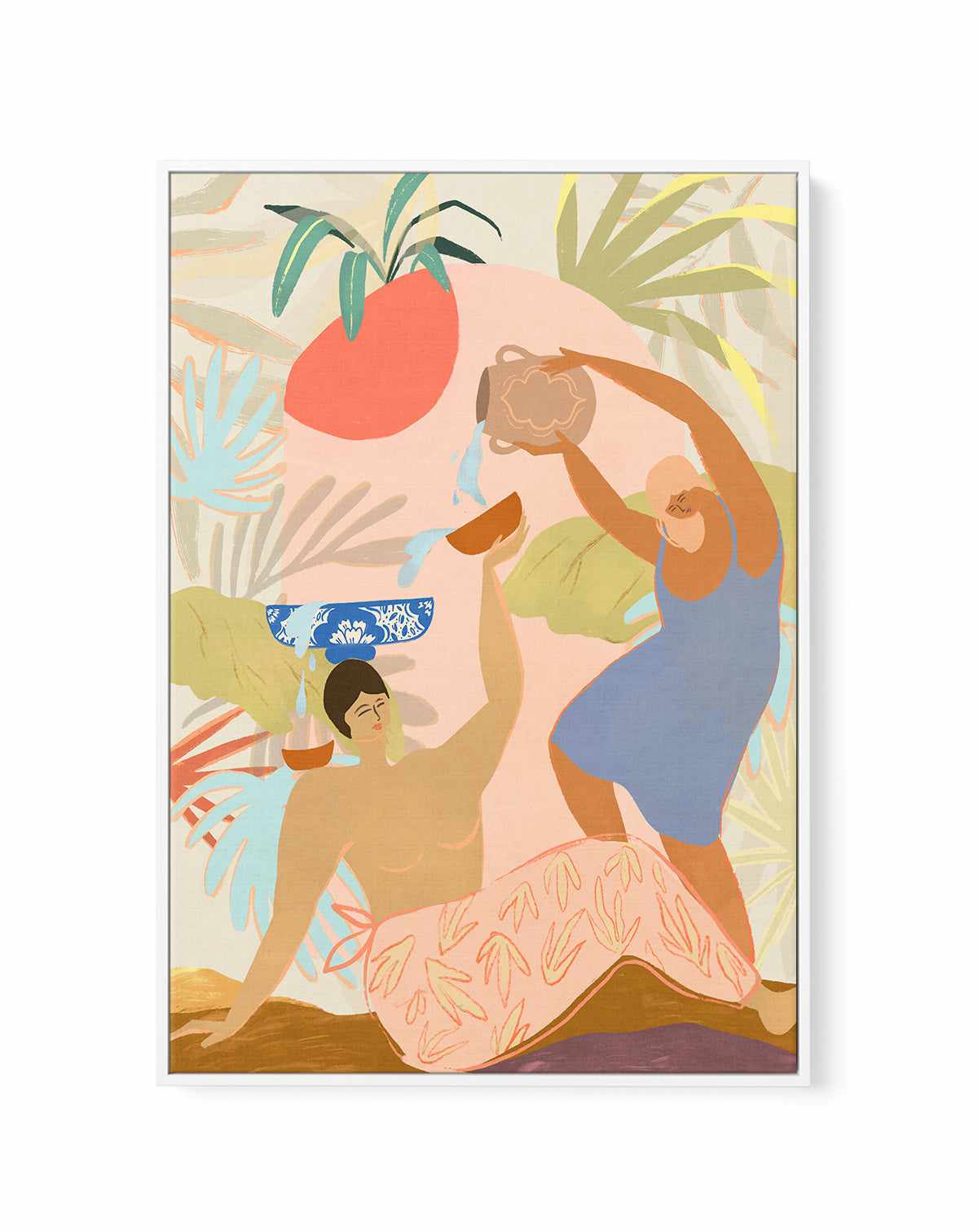 Water Play by Arty Guava | Framed Canvas Art Print