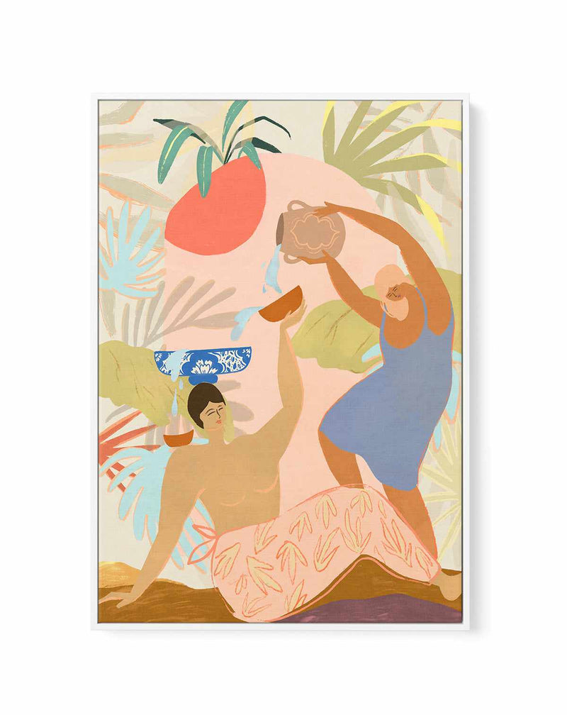 Water Play by Arty Guava | Framed Canvas Art Print