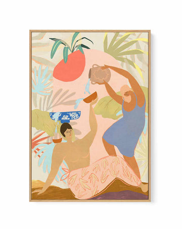 Water Play by Arty Guava | Framed Canvas Art Print from Olive et Oriel where you can shop wallpaper and artworks online