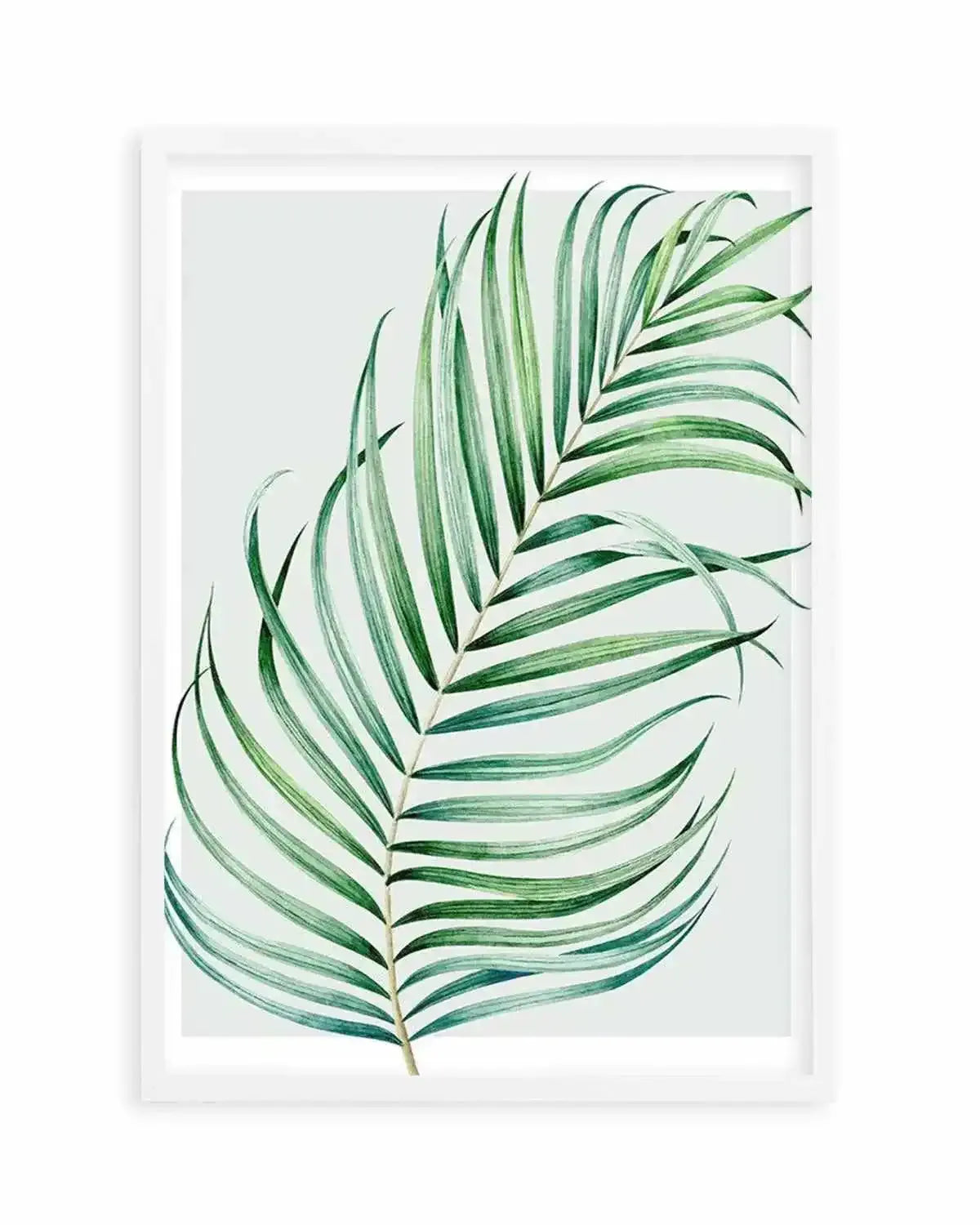 Watercolour Palm On Grey I Art Print from Olive et Oriel where you can shop wallpaper and artworks online