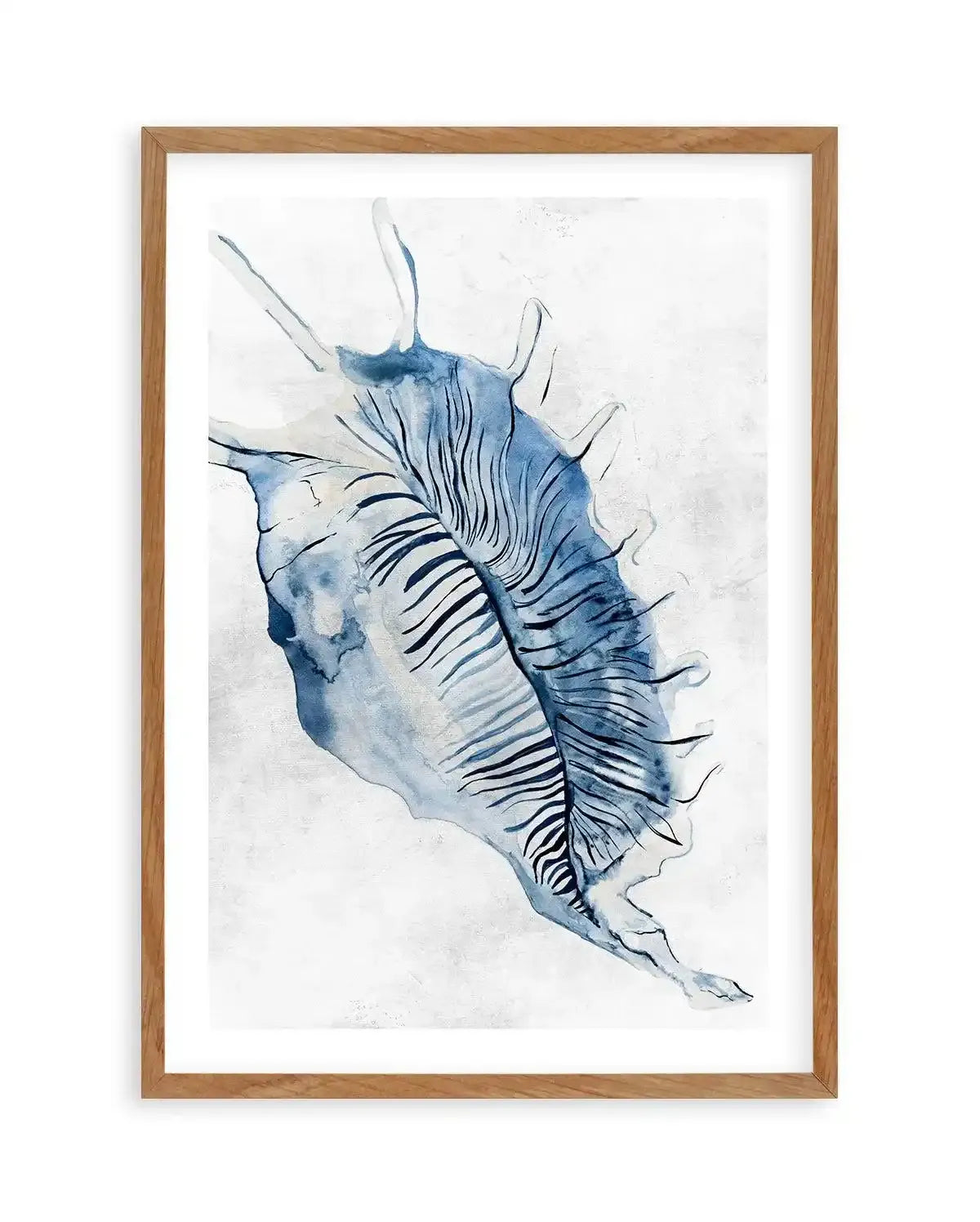 Watercolour Shell III Art Print-PRINT-Olive et Oriel-Olive et Oriel-50x70 cm | 19.6" x 27.5"-Walnut-With White Border-Buy-Australian-Art-Prints-Online-with-Olive-et-Oriel-Your-Artwork-Specialists-Austrailia-Decorate-With-Coastal-Photo-Wall-Art-Prints-From-Our-Beach-House-Artwork-Collection-Fine-Poster-and-Framed-Artwork