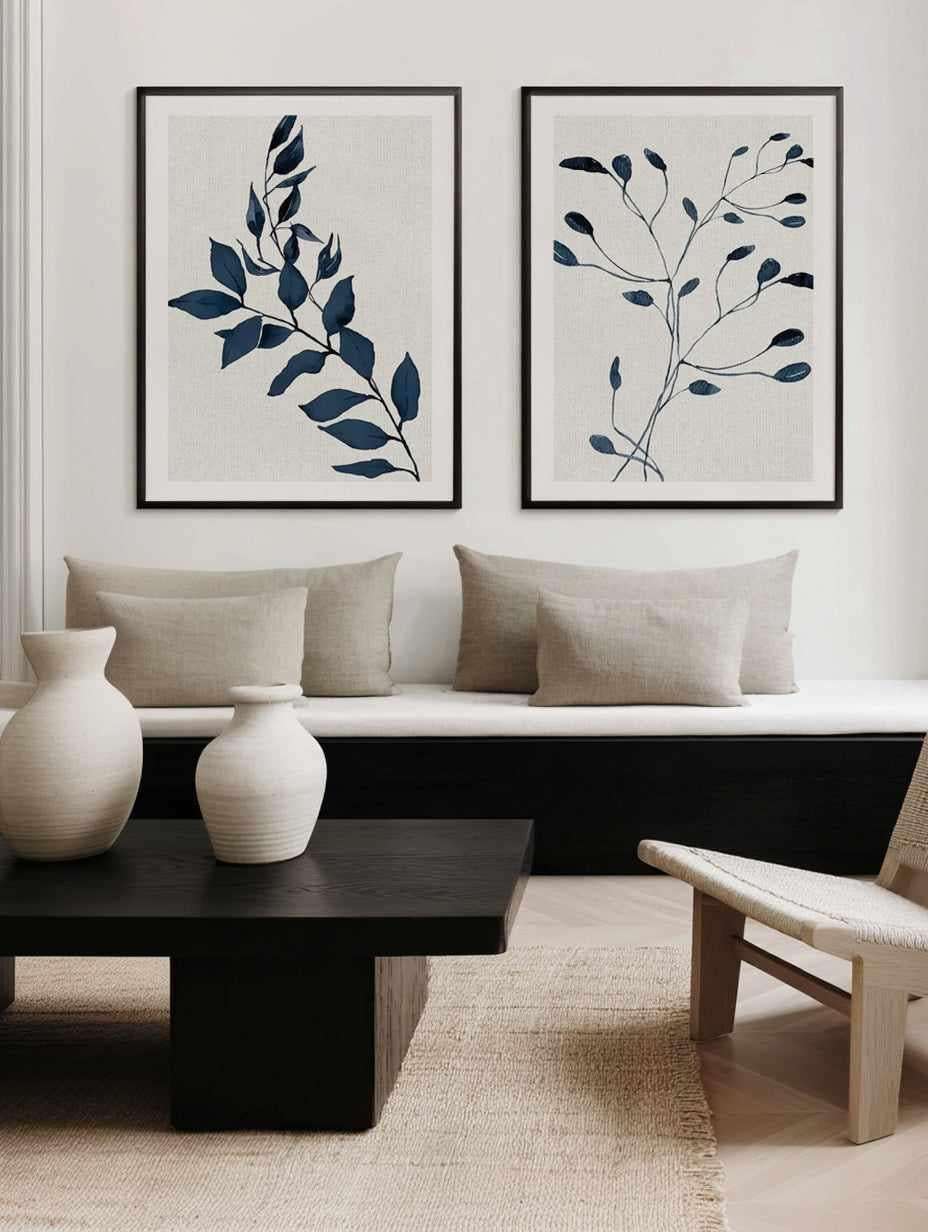 Watercolour Botanica I & II Art Print Set of 2 | Matching Wall Art from Olive et Oriel where you can shop wallpaper and artworks online