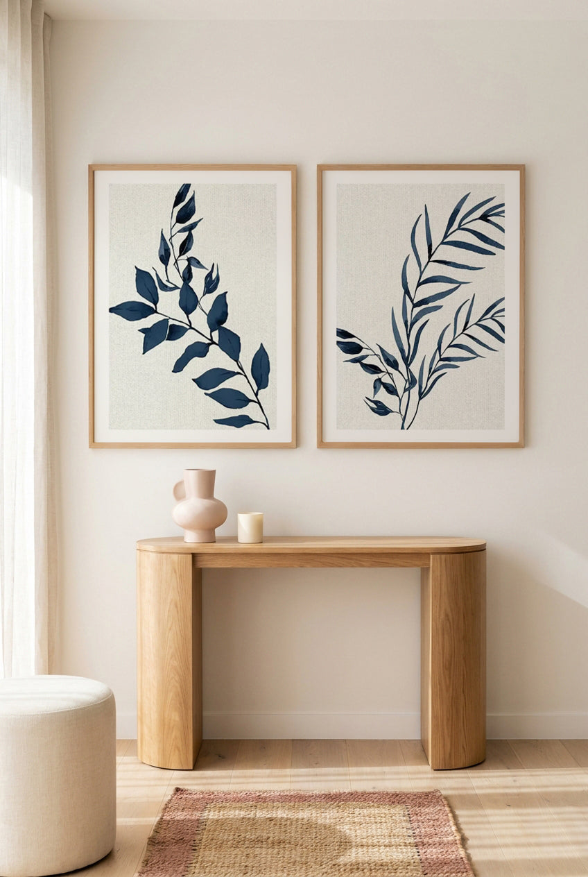 Watercolour Botanica I & III Art Print Set of 2 | Matching Wall Art