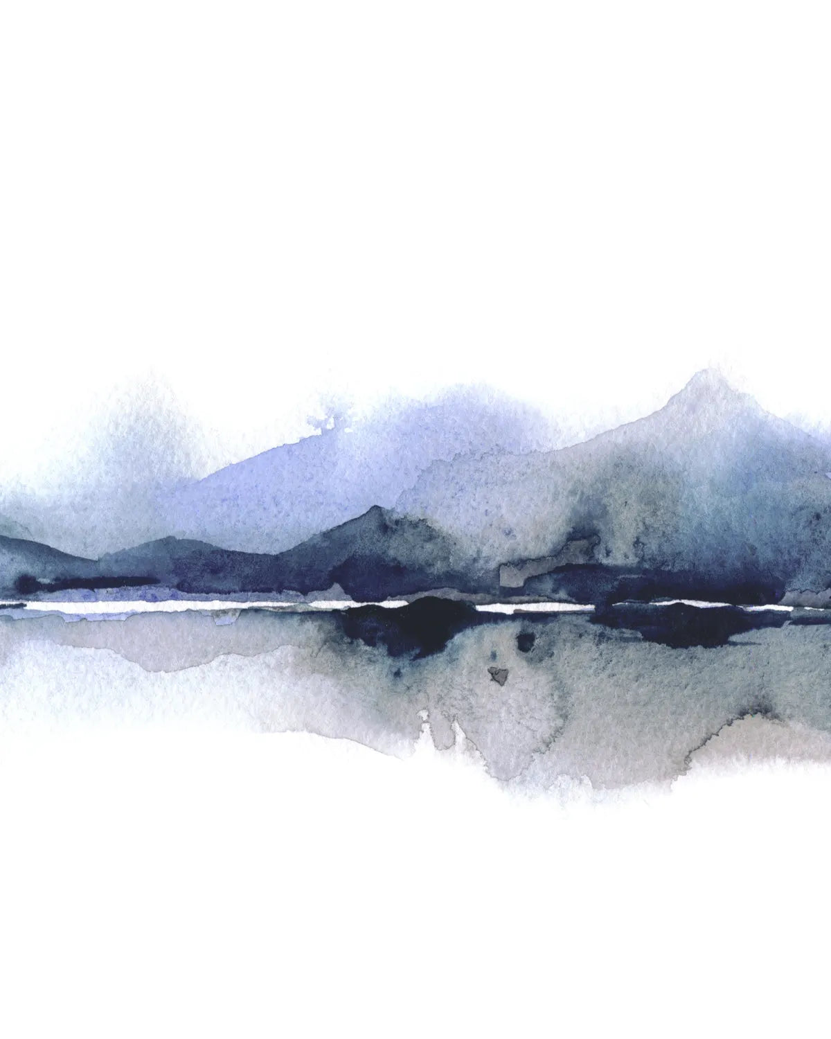 Watercolour Mountains Mural Wallpaper from Olive et Oriel where you can shop wallpaper and artworks online