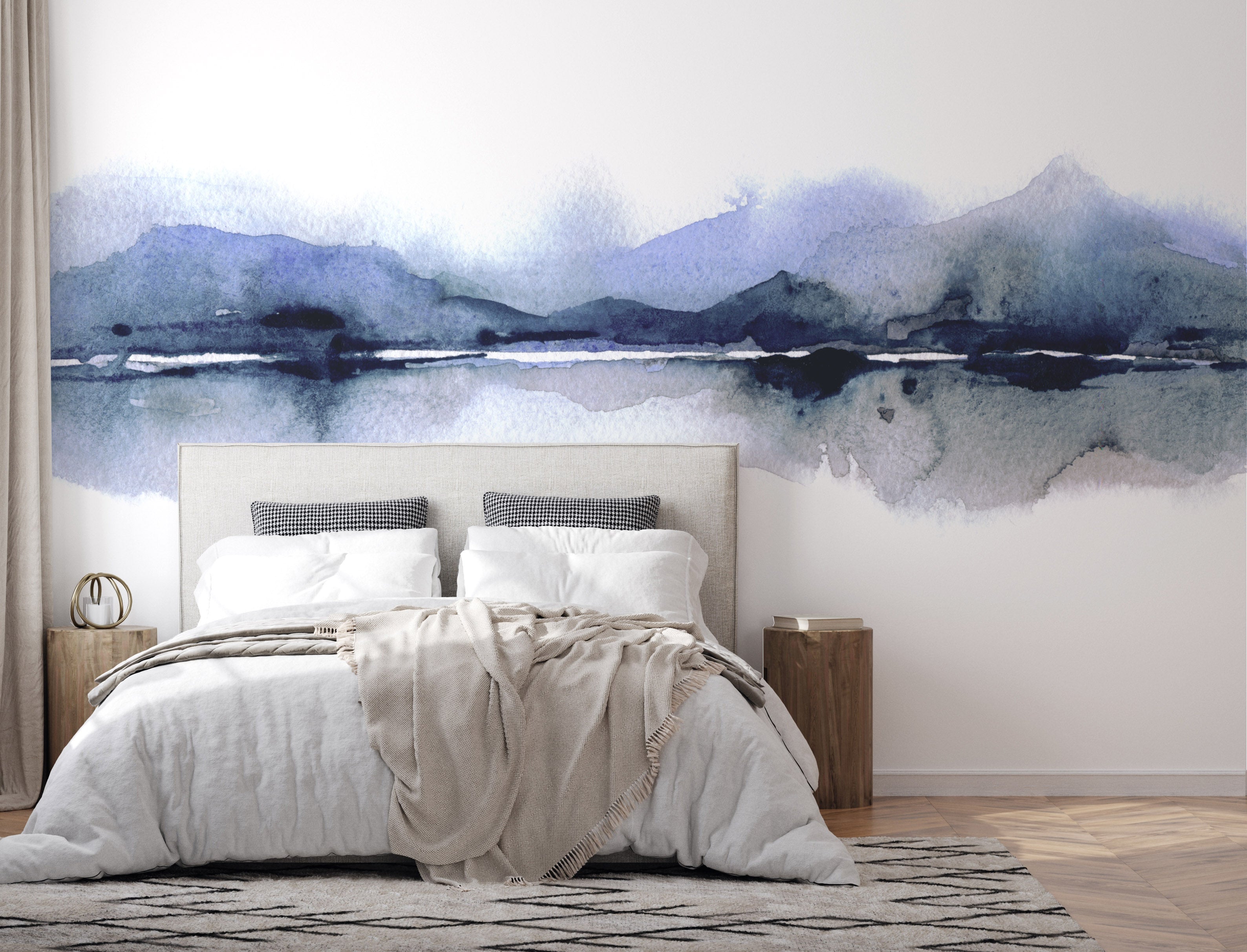 Watercolour Mountains Mural Wallpaper