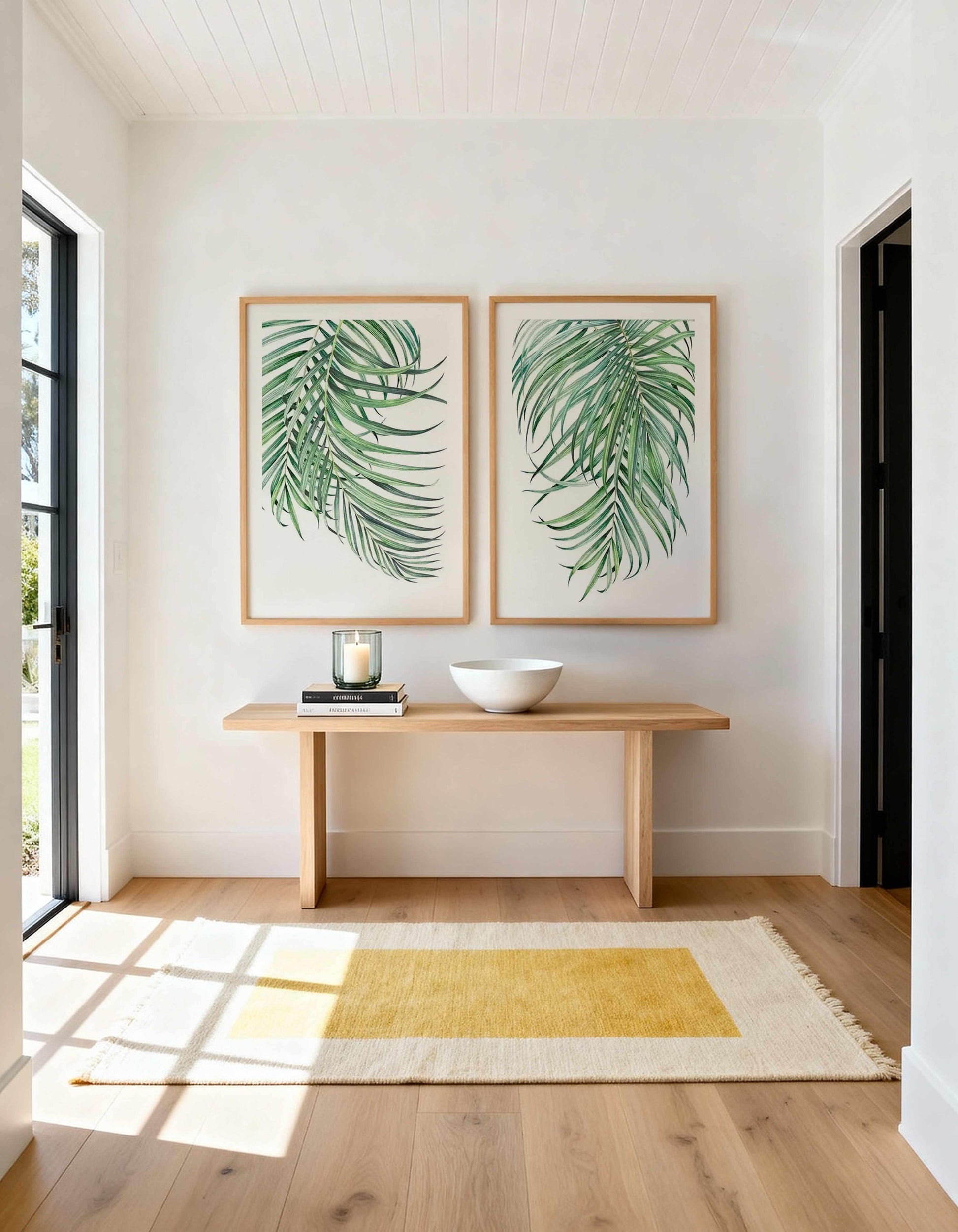 Watercolour Palms I & II Art Print Set of 2 | Matching Wall Art from Olive et Oriel where you can shop wallpaper and artworks online