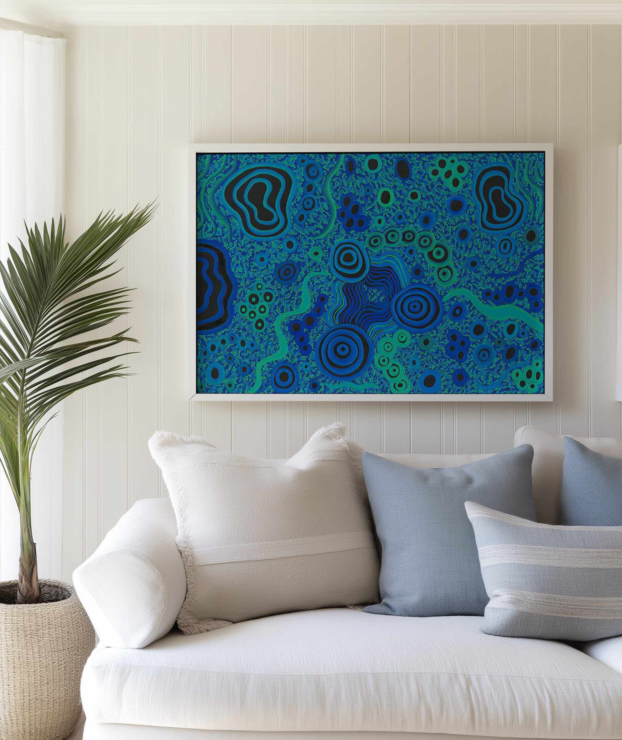 Waterholes by Bianka Carson | Framed Canvas Art Print