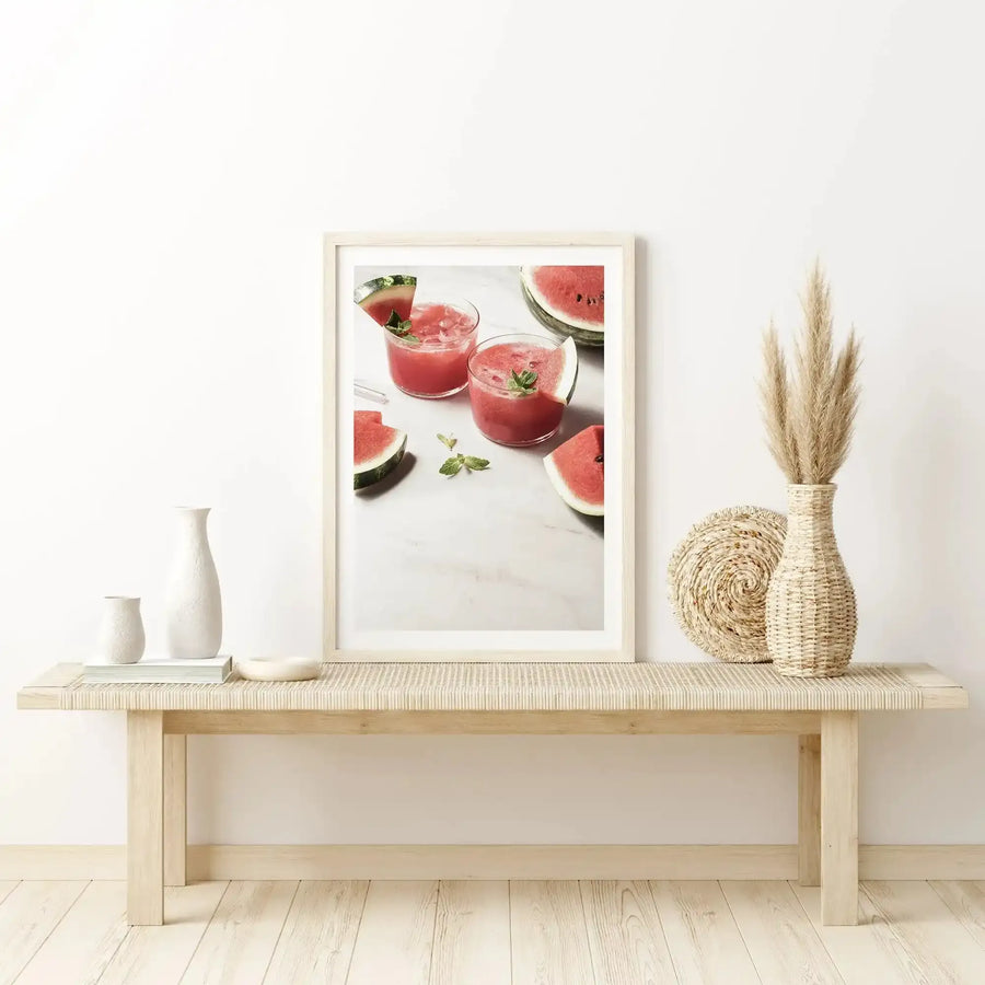 Watermelon Smash Art Print-PRINT-Olive et Oriel-Olive et Oriel-Buy-Australian-Art-Prints-Online-with-Olive-et-Oriel-Your-Artwork-Specialists-Austrailia-Decorate-With-Coastal-Photo-Wall-Art-Prints-From-Our-Beach-House-Artwork-Collection-Fine-Poster-and-Framed-Artwork