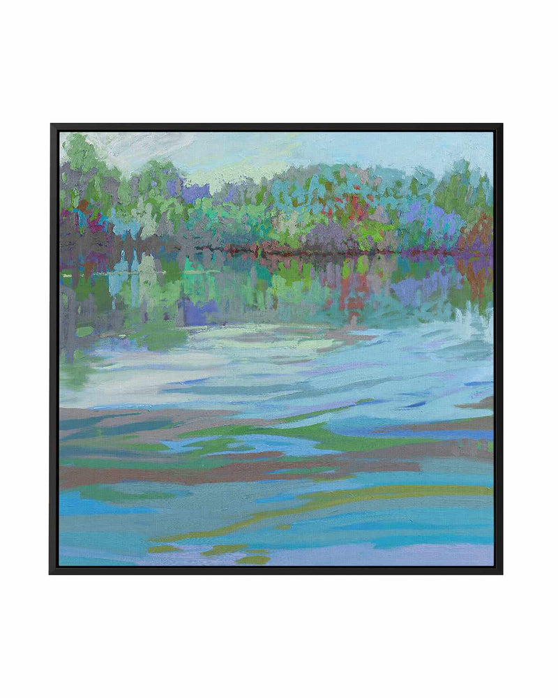 Waterways IX by Jane Schmidt | Framed Canvas Art Print