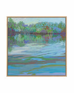 Waterways IX by Jane Schmidt | Framed Canvas Art Print