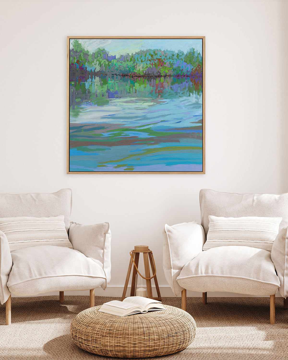 Waterways IX by Jane Schmidt | Framed Canvas Art Print