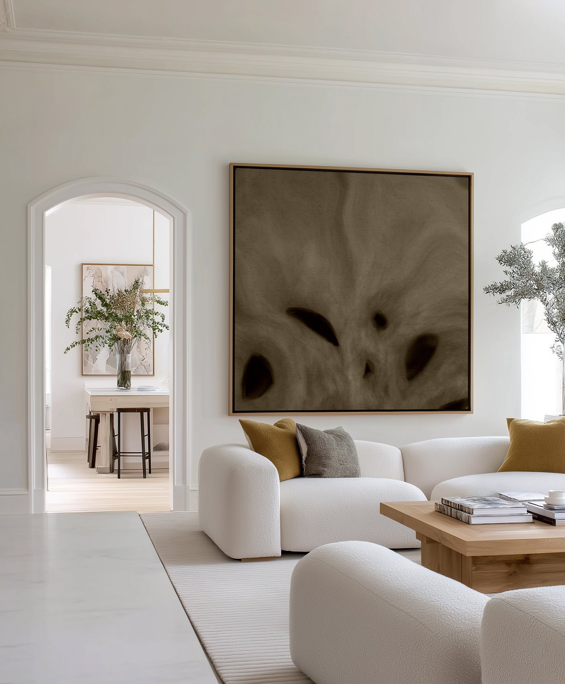 Waves 3 by Shatha Al Dafai | Framed Canvas Art Print