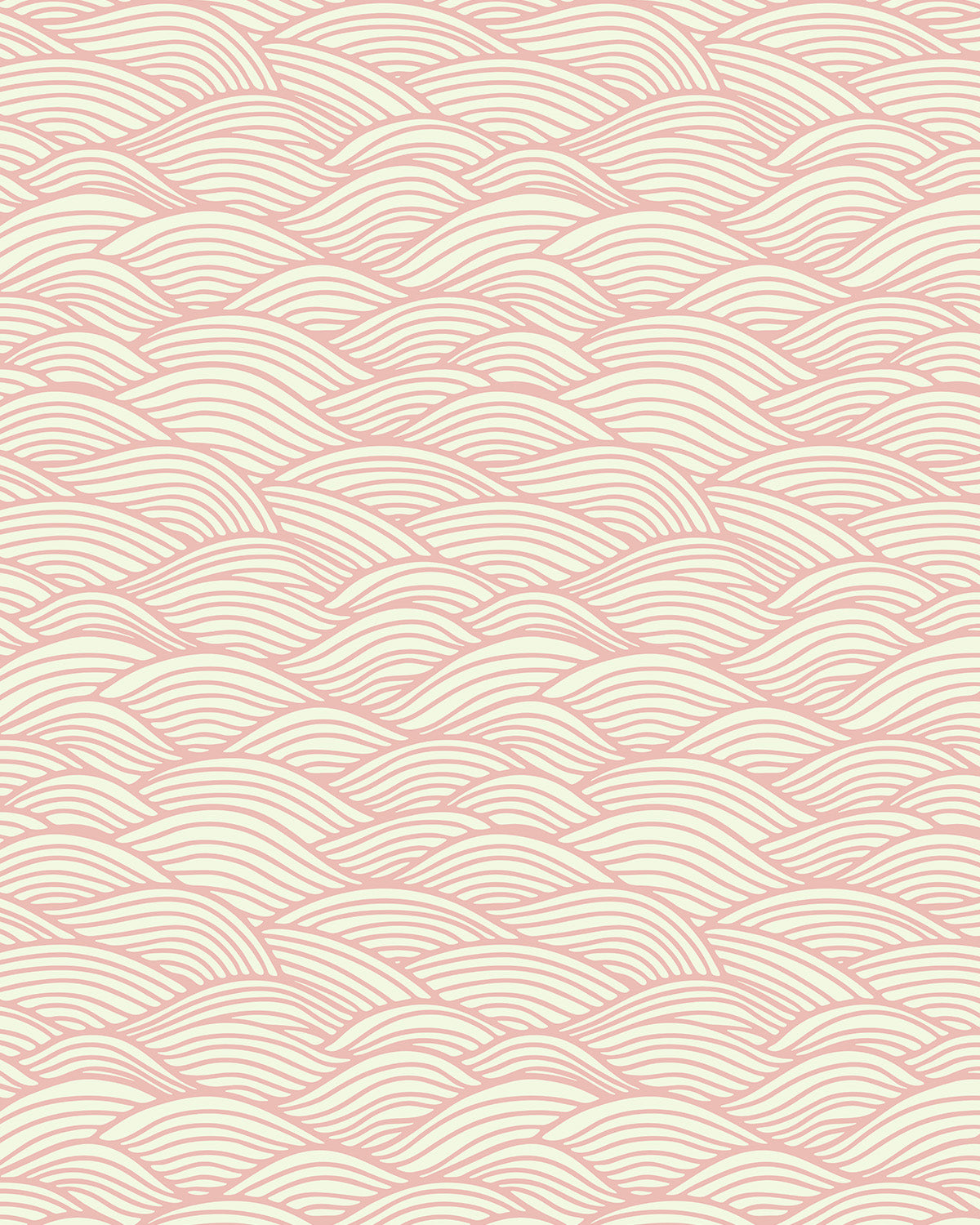 Waves for Days in Peach Wallpaper