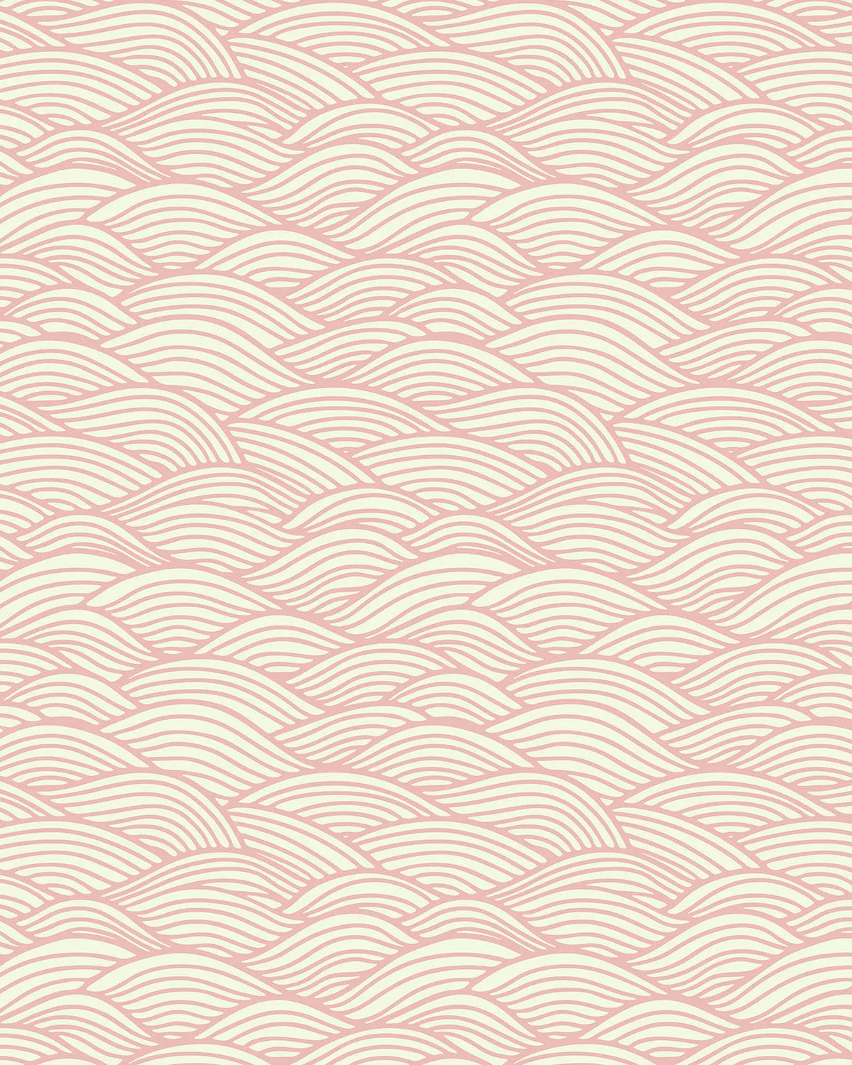 Waves for Days in Peach Wallpaper from Olive et Oriel where you can shop wallpaper and artworks online