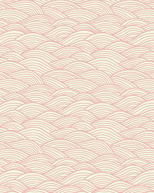 Waves for Days in Peach Wallpaper