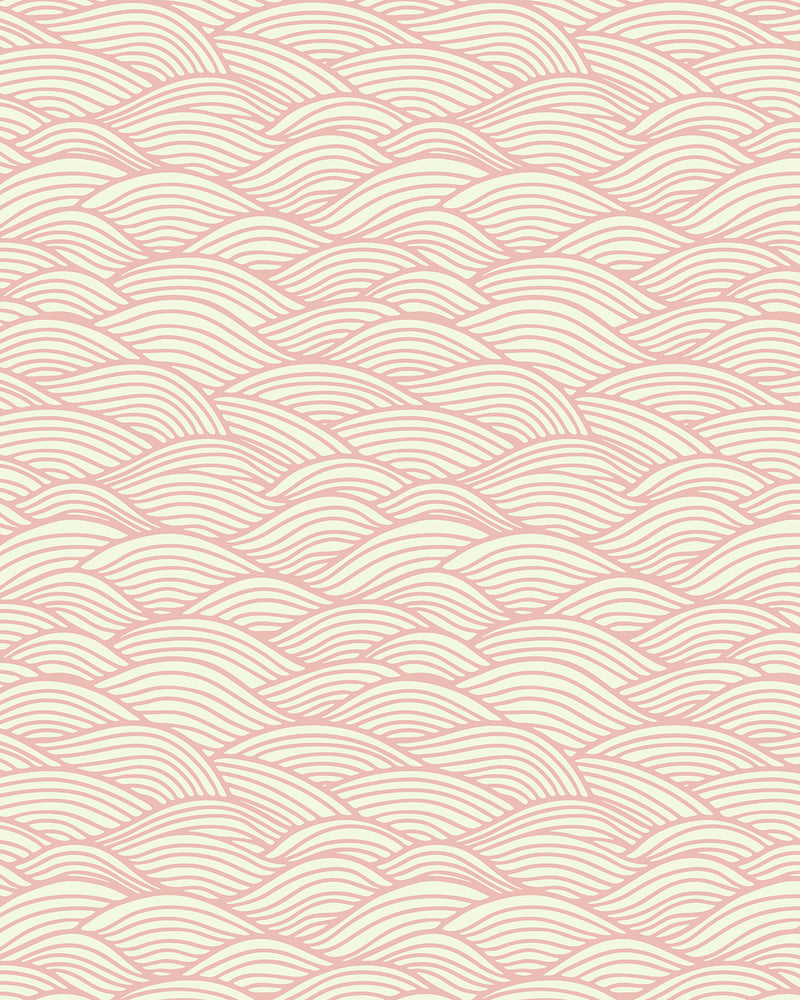 Waves for Days in Peach Wallpaper