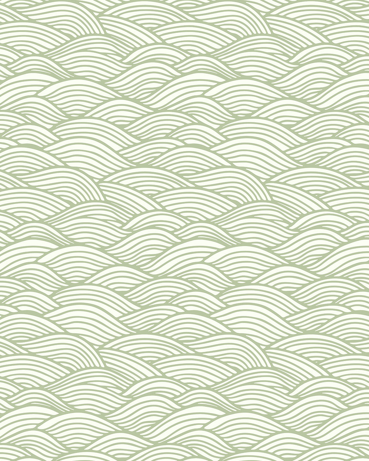 Waves for Days in Sage Wallpaper