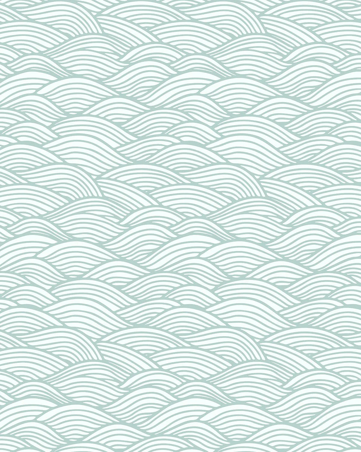 Waves for Days in Seafoam Wallpaper from Olive et Oriel where you can shop wallpaper and artworks online