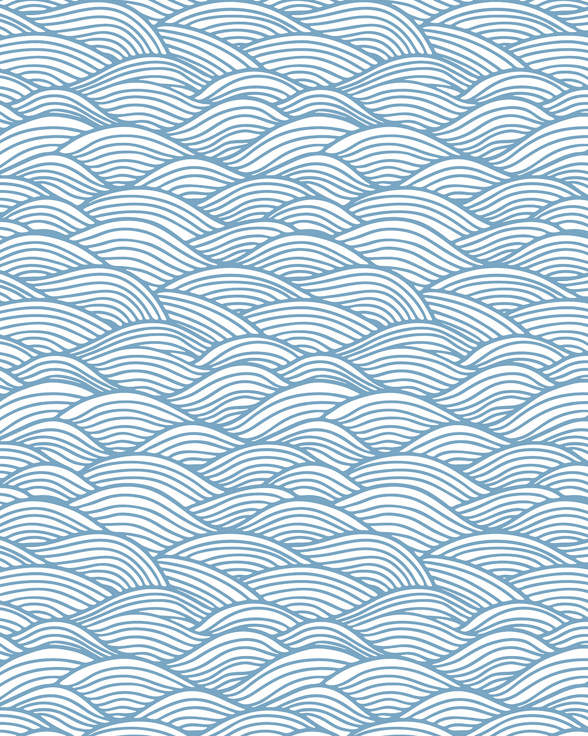 Waves for Days in Soft Blue Wallpaper