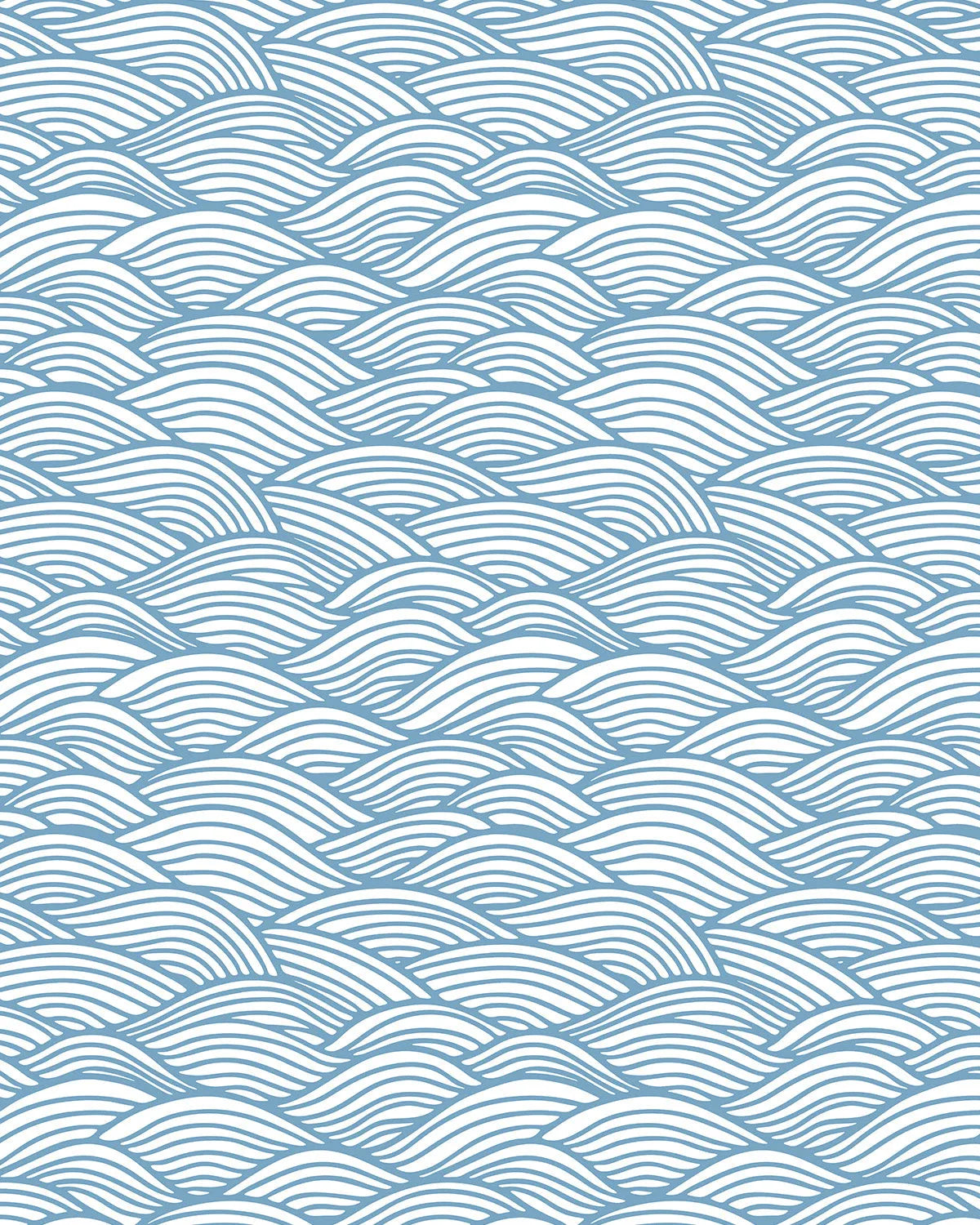 Waves for Days in Soft Blue Wallpaper from Olive et Oriel where you can shop wallpaper and artworks online