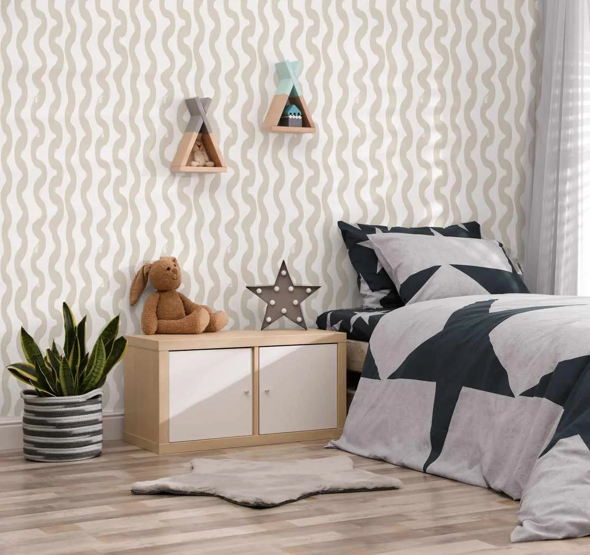 Wavey Lines Wallpaper in Sand-Wallpaper-Buy Kids Removable Wallpaper Online Our Custom Made Children‚àö¬¢‚Äö√á¬®‚Äö√ë¬¢s Wallpapers Are A Fun Way To Decorate And Enhance Boys Bedroom Decor And Girls Bedrooms They Are An Amazing Addition To Your Kids Bedroom Walls Our Collection of Kids Wallpaper Is Sure To Transform Your Kids Rooms Interior Style From Pink Wallpaper To Dinosaur Wallpaper Even Marble Wallpapers For Teen Boys Shop Peel And Stick Wallpaper Online Today With Olive et Oriel