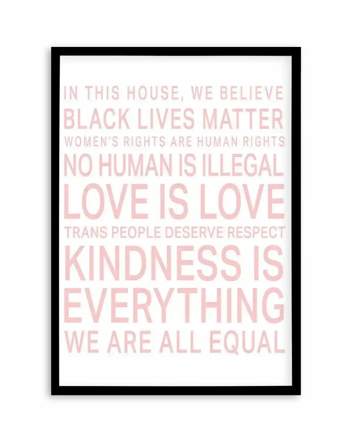 We Are All Equal | 5 Colour Options Art Print from Olive et Oriel where you can shop wallpaper and artworks online