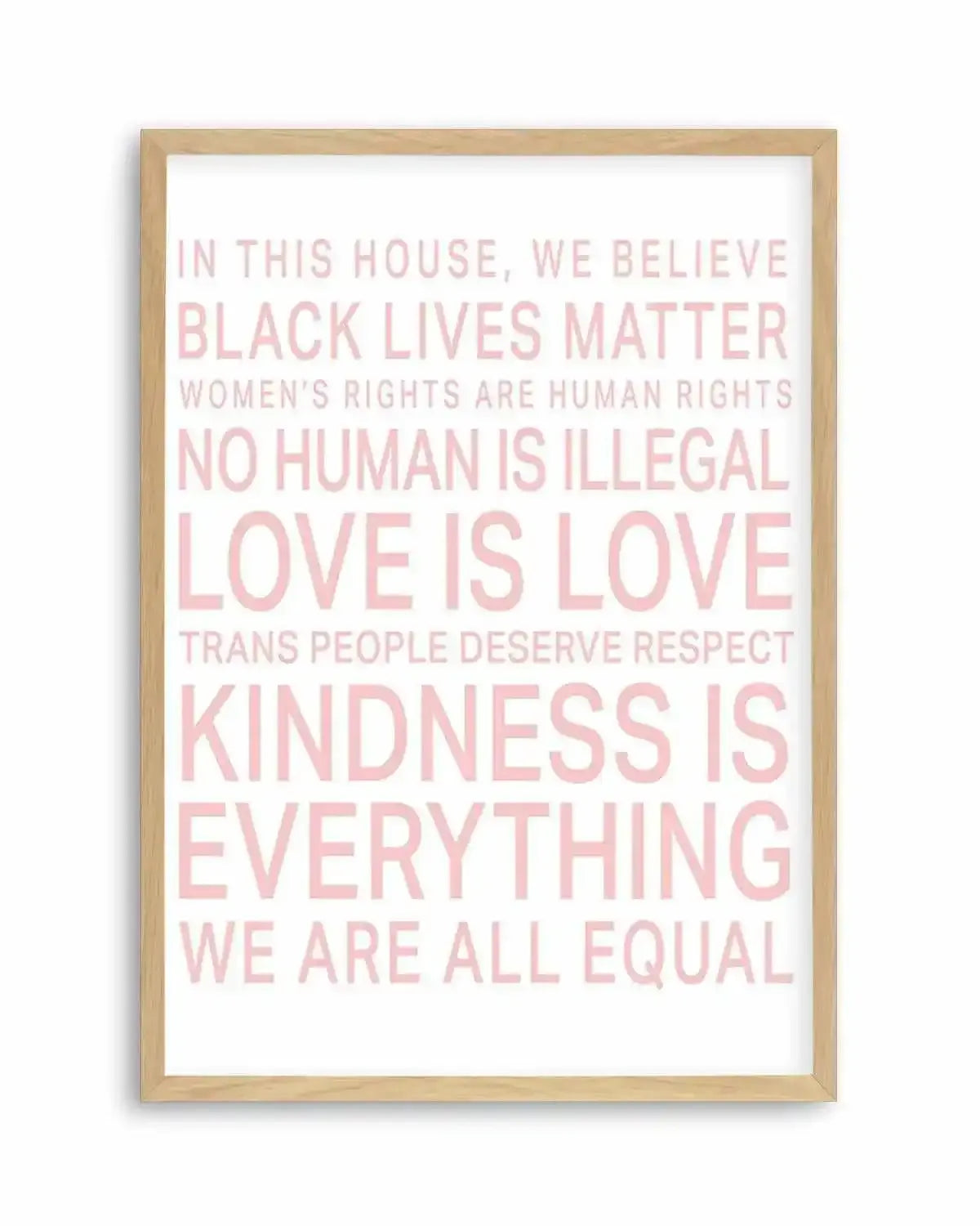 We Are All Equal | 5 Colour Options Art Print from Olive et Oriel where you can shop wallpaper and artworks online