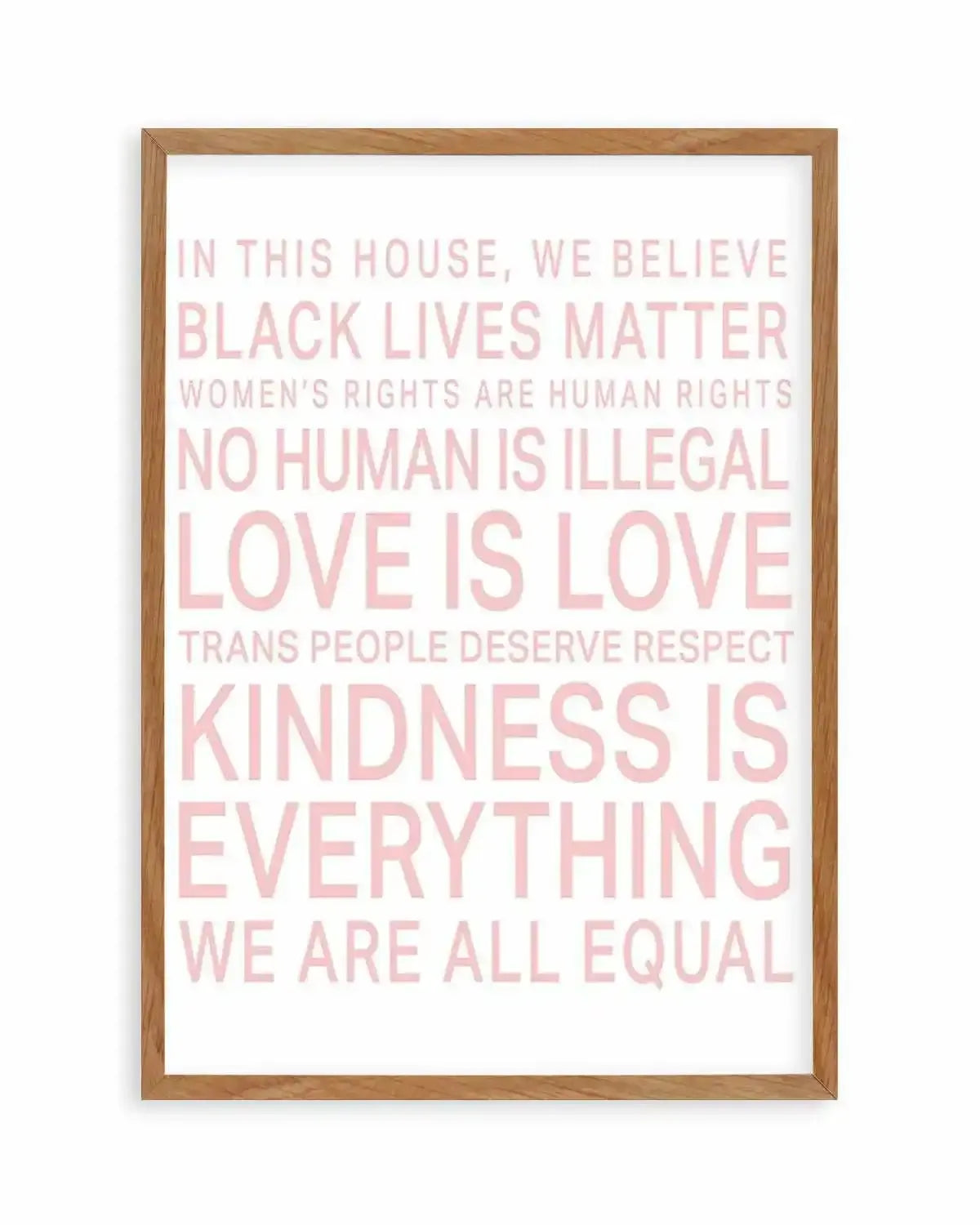We Are All Equal | 5 Colour Options Art Print from Olive et Oriel where you can shop wallpaper and artworks online