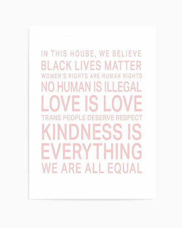 We Are All Equal | 5 Colour Options Art Print from Olive et Oriel where you can shop wallpaper and artworks online