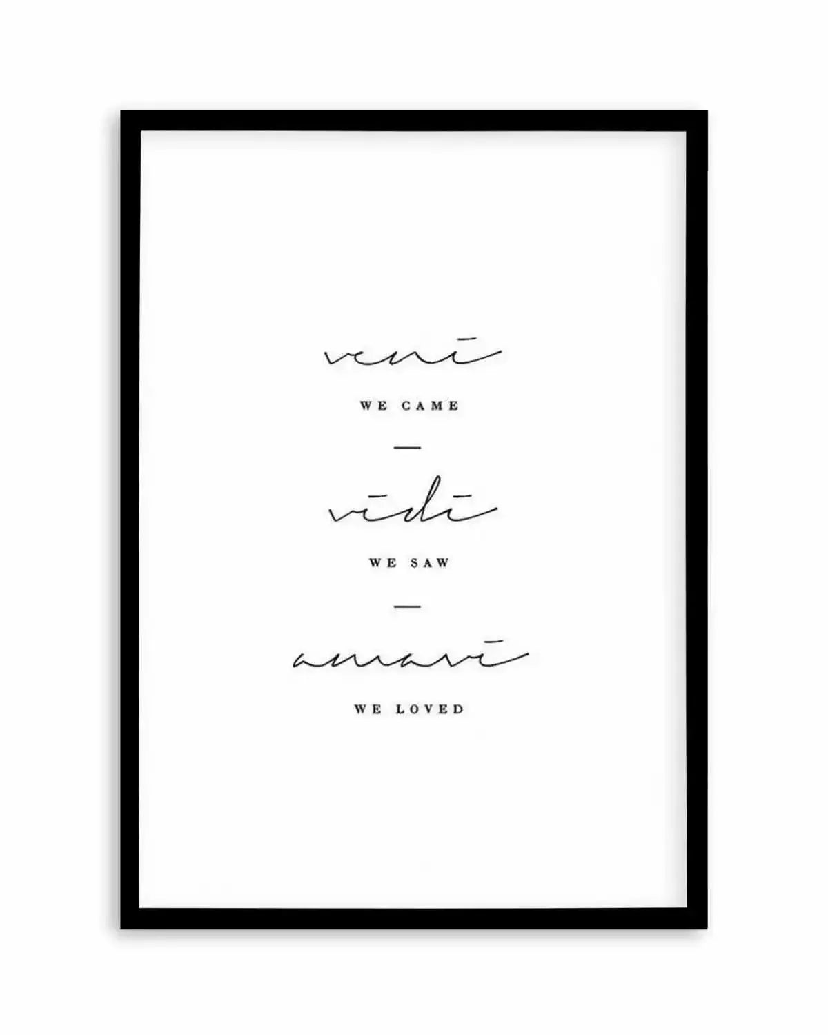We Came. We Saw. We Loved. Art Print from Olive et Oriel where you can shop wallpaper and artworks online