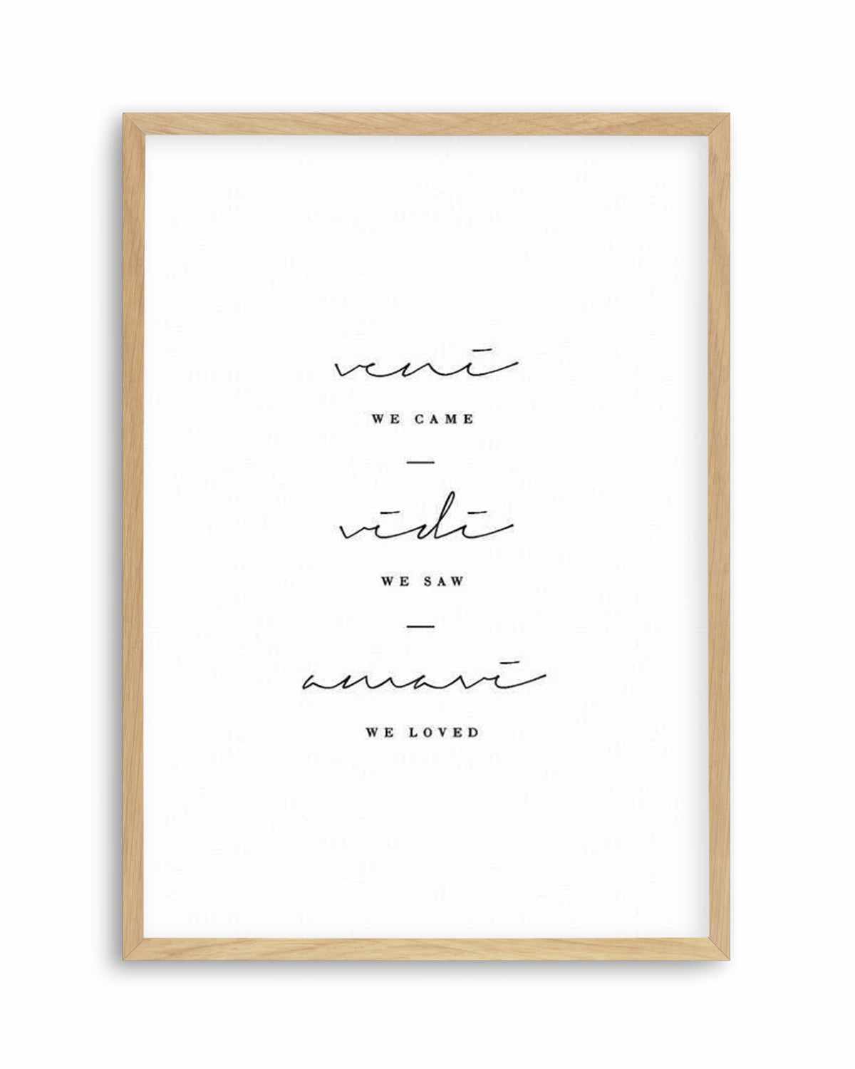 We Came. We Saw. We Loved. Art Print