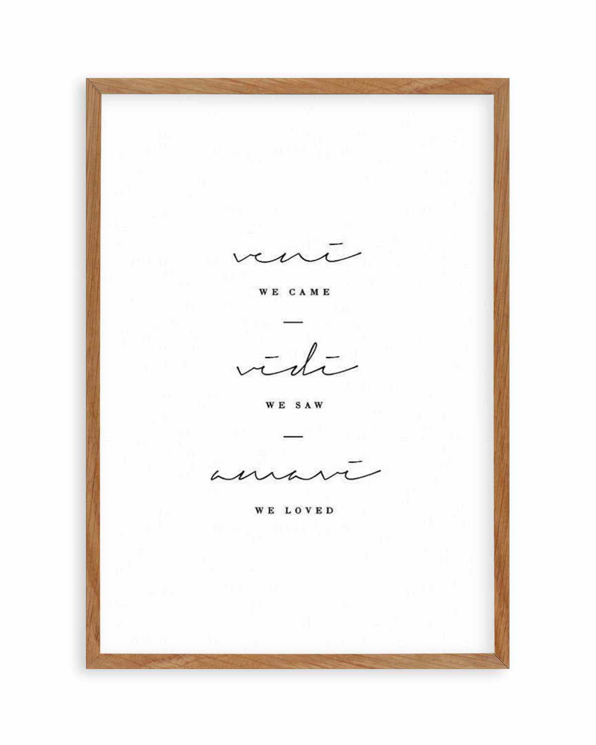 We Came. We Saw. We Loved. Art Print