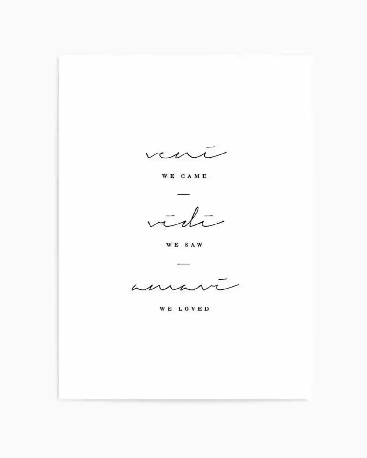 We Came. We Saw. We Loved. Art Print from Olive et Oriel where you can shop wallpaper and artworks online
