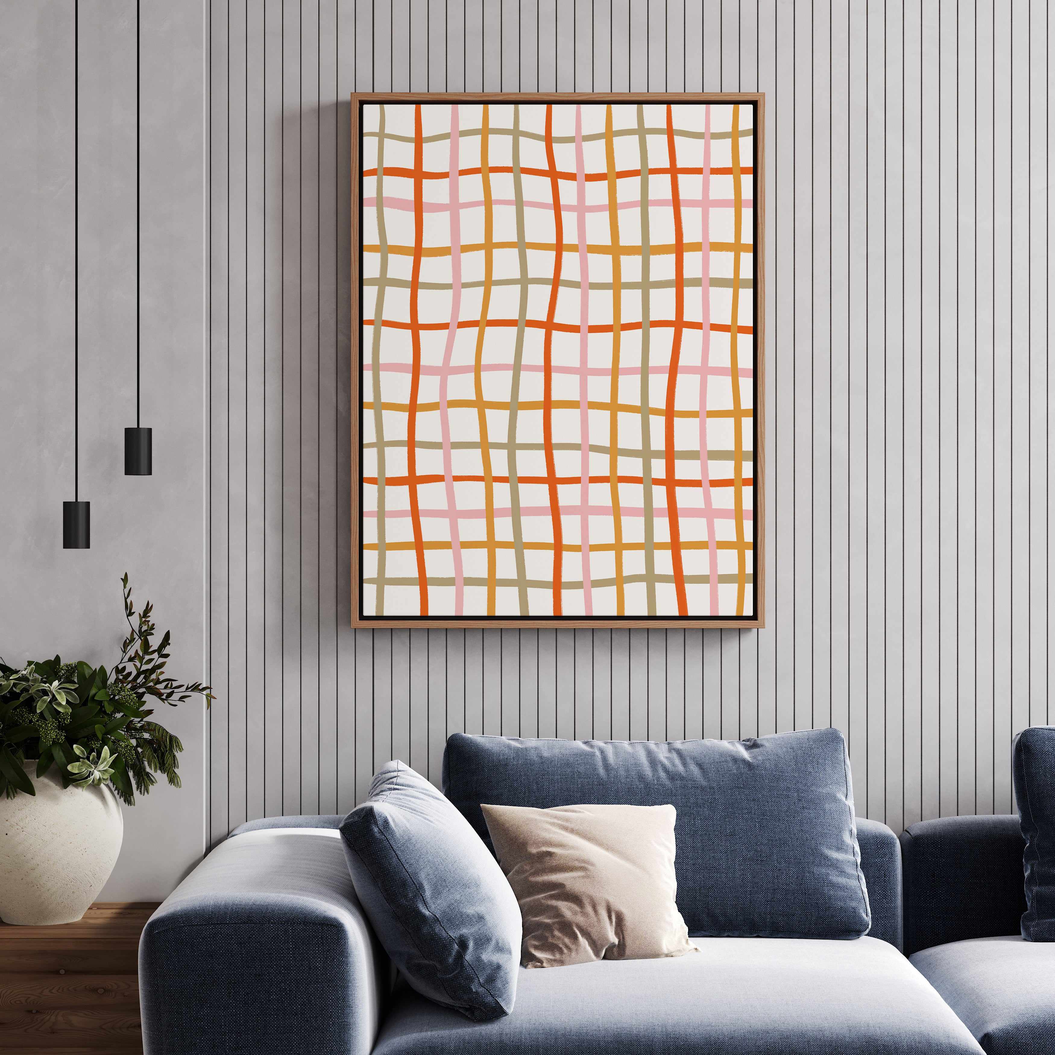 Weave Pattern by Arty Guava | Framed Canvas Art Print