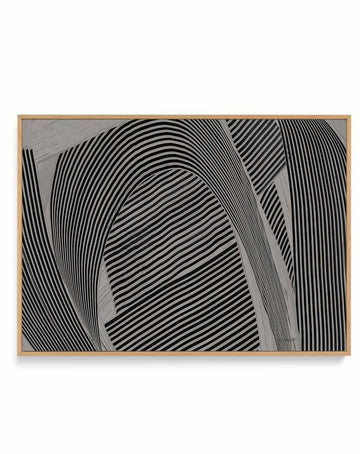 Weaving I Gray Crop | Framed Canvas Art Print from Olive et Oriel where you can shop wallpaper and artworks online