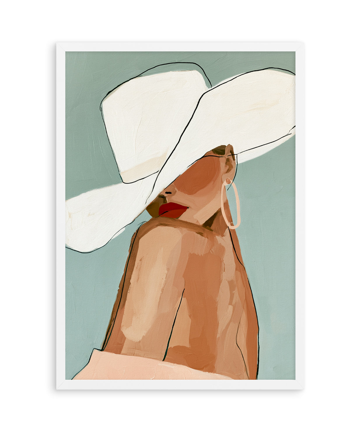 Western Girl Line Art | Art Print