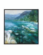 Western Lake II | Framed Canvas Art Print