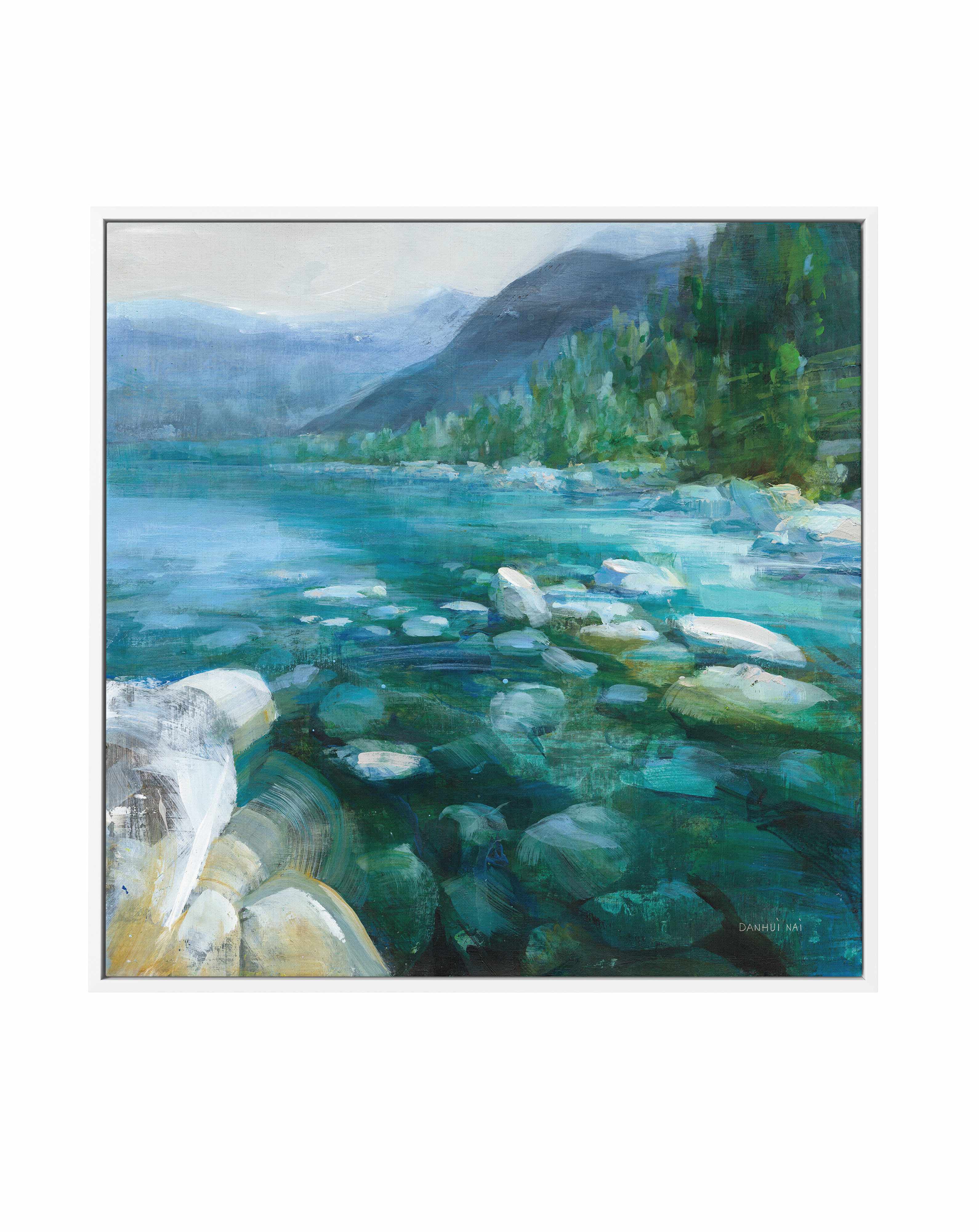 Western Lake II | Framed Canvas Art Print