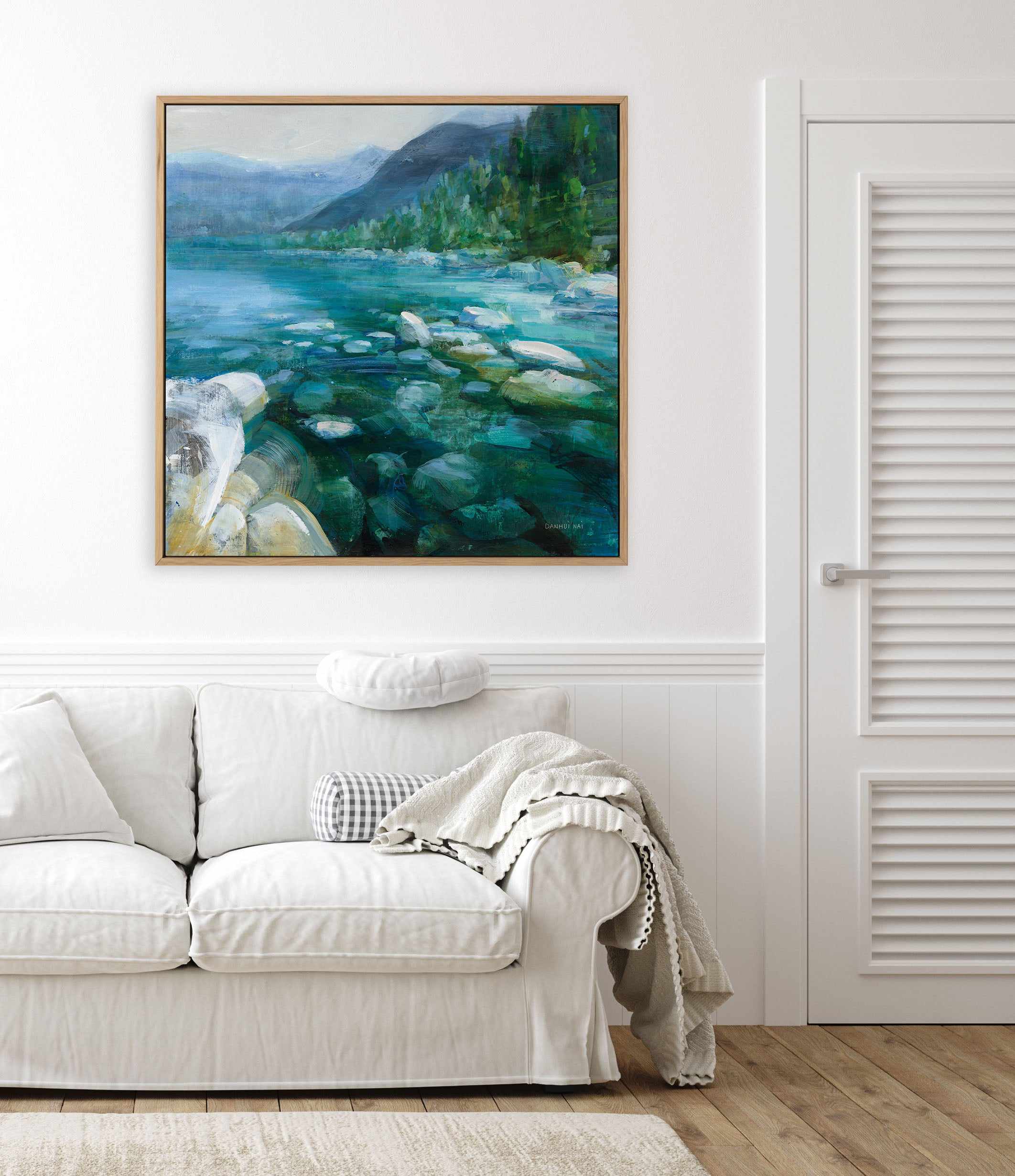 Western Lake II | Framed Canvas Art Print