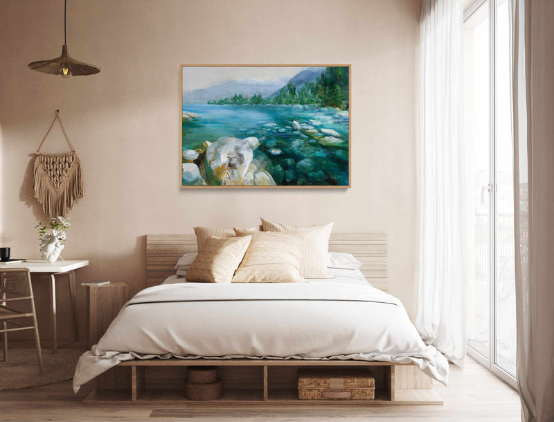 Western Lake IV | Framed Canvas Art Print from Olive et Oriel where you can shop wallpaper and artworks online